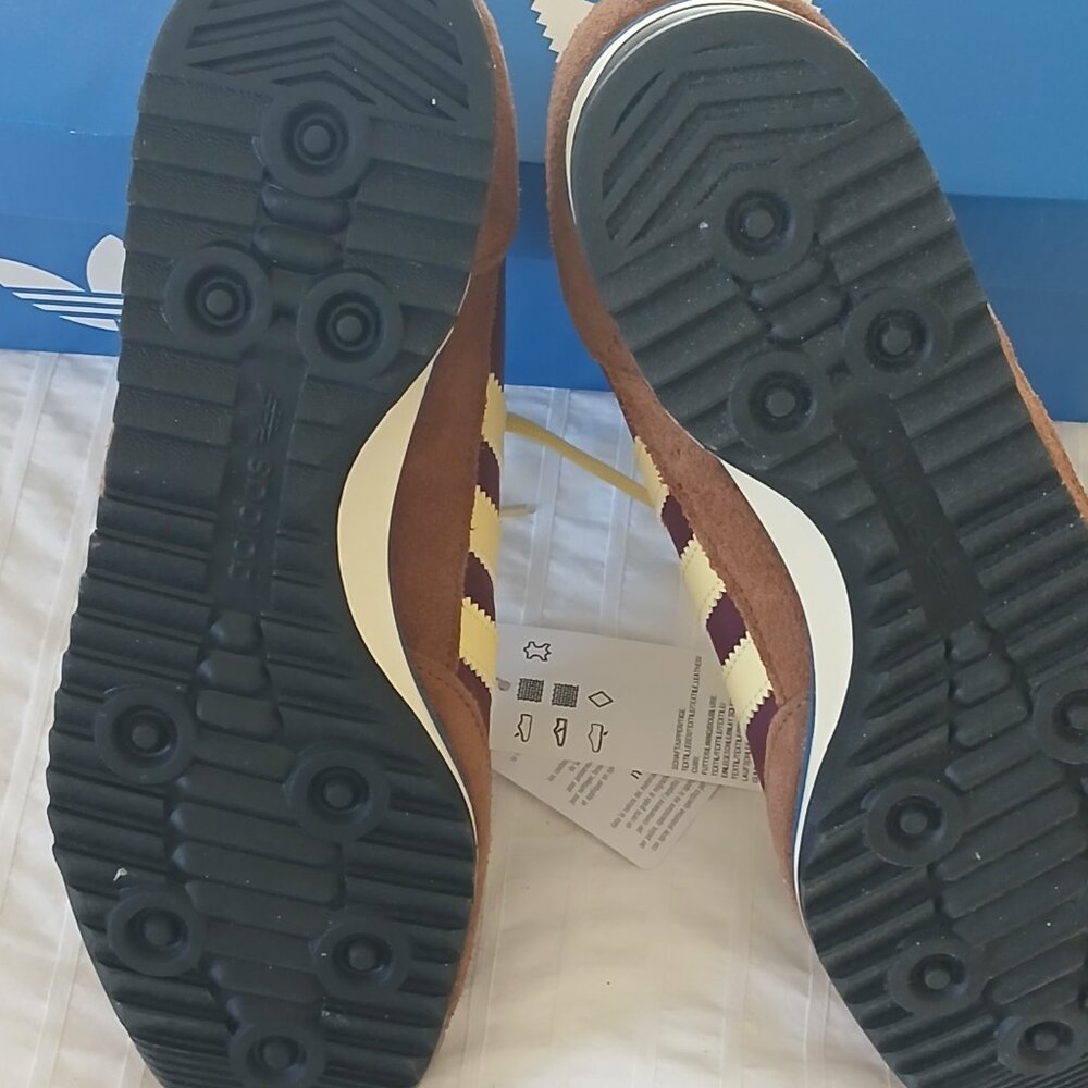 adidas Women's SL72 OG sneakers new with tags maroon yellow colorway size 11 - Picture 5 of 5